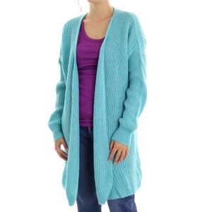 MAXI CARDIGAN LUREX AZZURRO